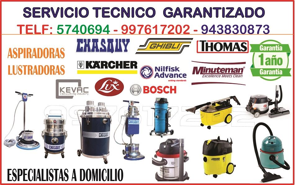 SERVICIO TECNICO PARA LUSTRADORAS Y ASPIRADORAS/FULL MARCAS